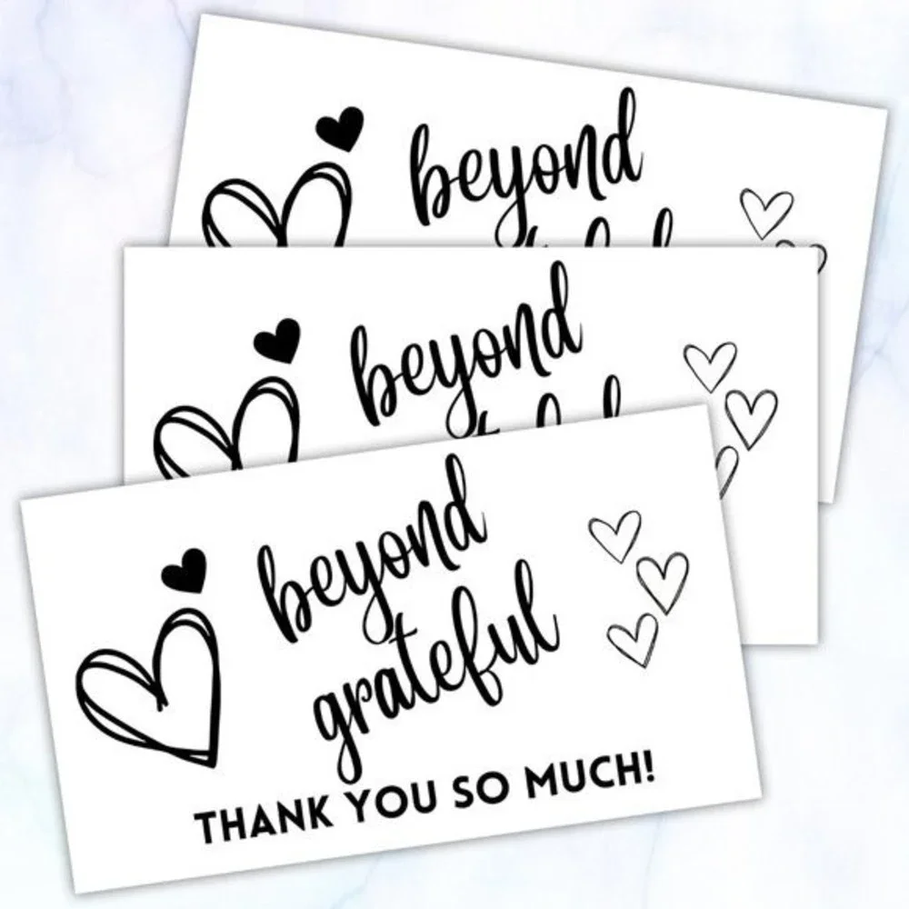 ♥️ 5x25 / 50 Thank Thank You Cards